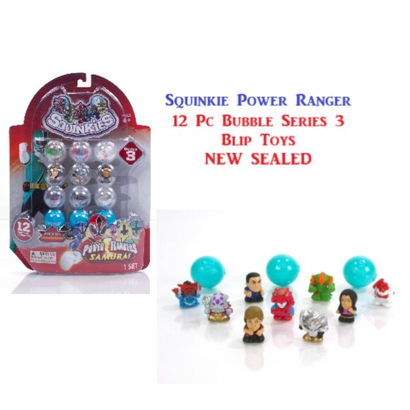 Squinkie Power Ranger 12 Pc Bubble Series 3 Blip Toys 2012 SEALED🆕⌚Fast 🏃💨⚡🚚 - Picture 1 of 16